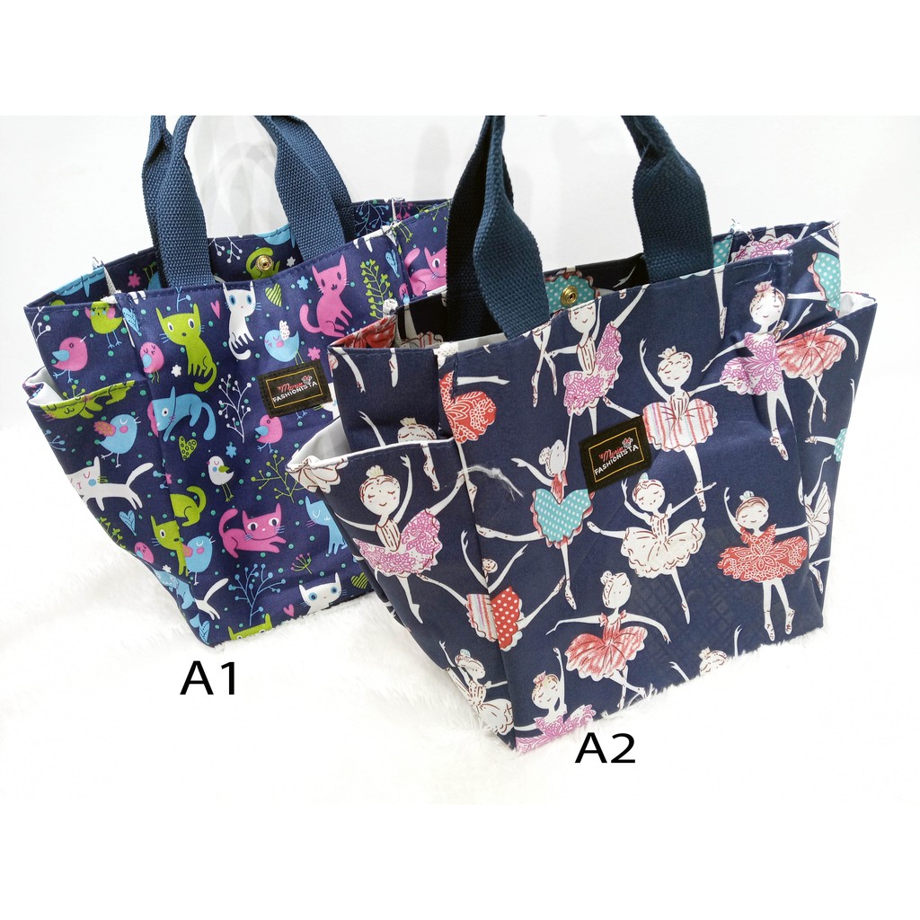 TAS WANITA IMPORT MURAH BAHAN KAIN MOTIF