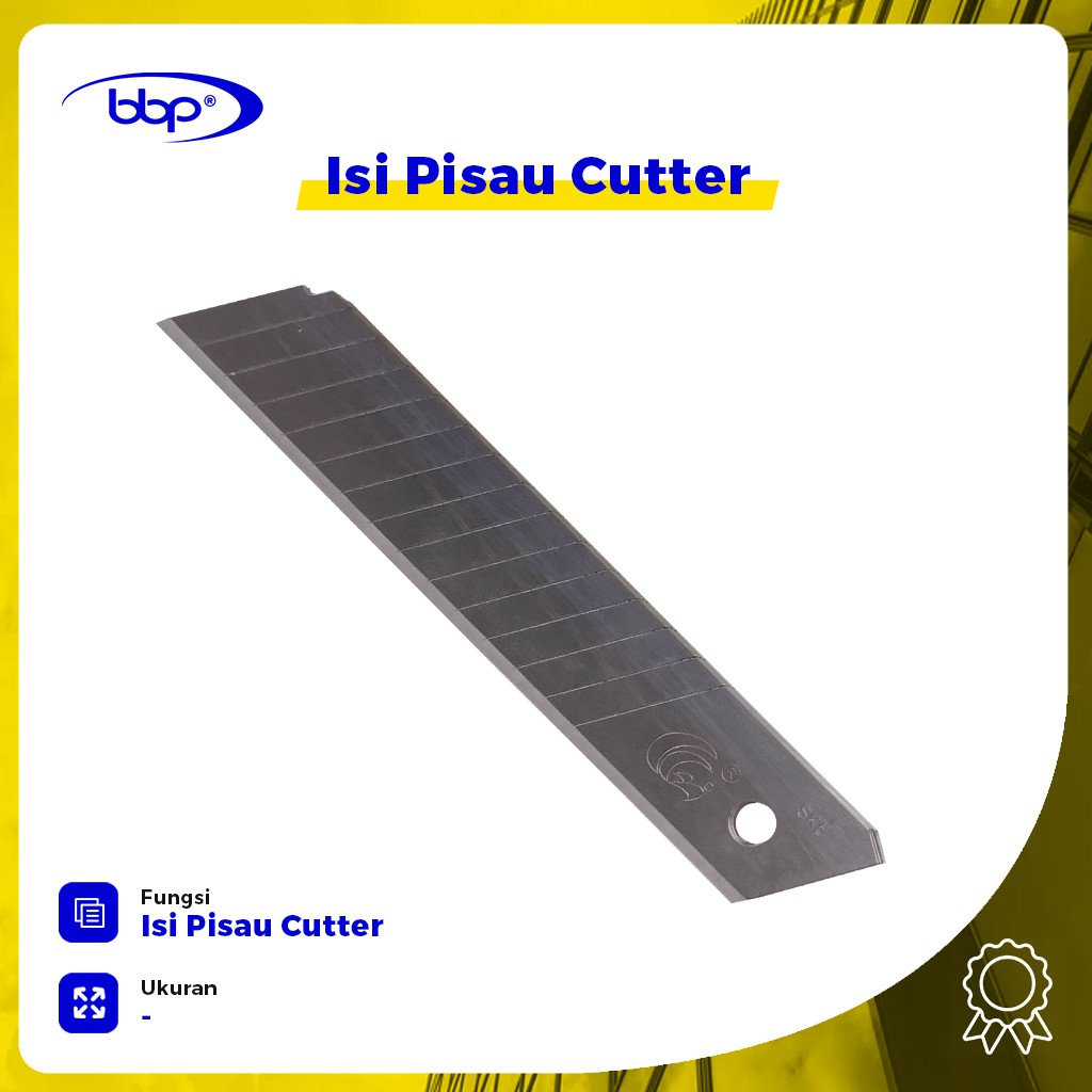 

Isi Refill Pisau Cutter Ukuran Besar Isi 10 Pcs