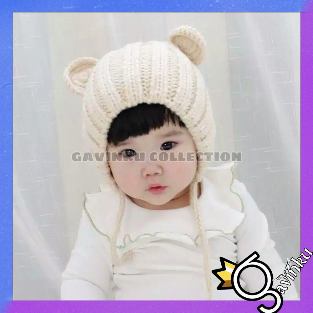 Topi Kupluk Bayi Laki Laki Perempuan Baru Lahir Bonnet Mouse Newborn Rajut Lucu Rambut Kepang Murah Umur 0 1 2 3 4 5 6 7 8 9 10 11 12 Bulan 1 Tahun Thn Murah Ears Cap