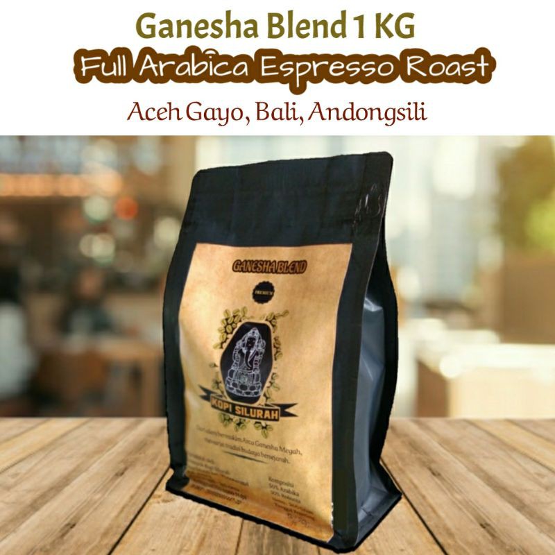 

Kopi Arabica Blend 1 KG Aceh Gayo Bali Kintamani Andongsili Biji/Bubuk Kopi Kemasan Standing Pouch