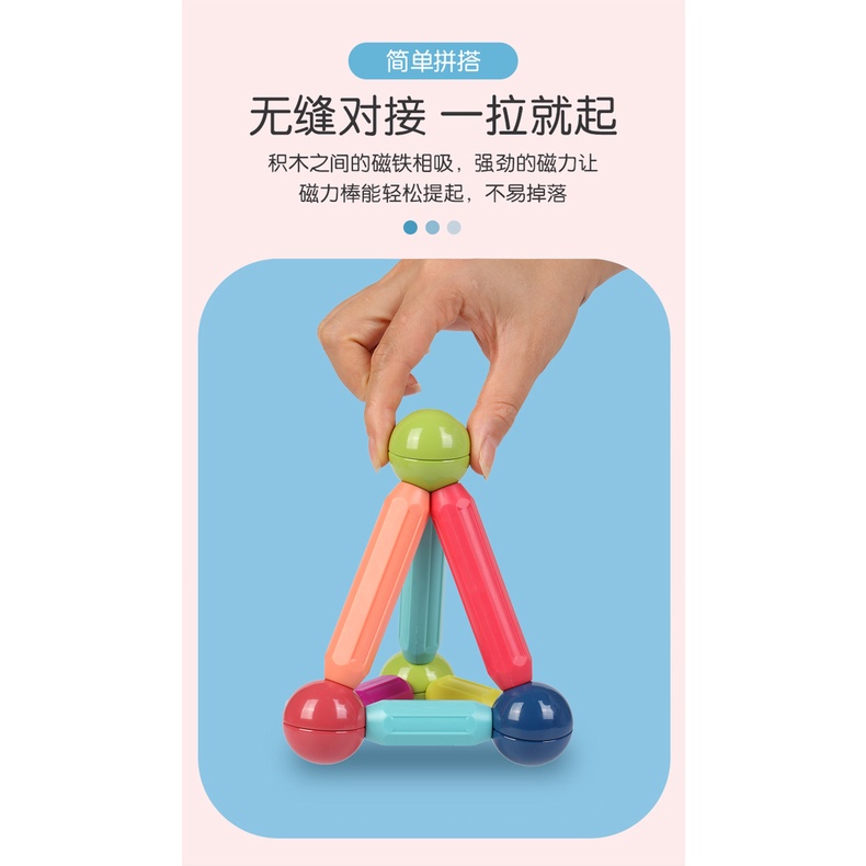 TweedyToys - Magnetic Sticks Toys &amp; Balls / Mainan Edukasi Stik Magnet Anak / Sensory toy Montessori