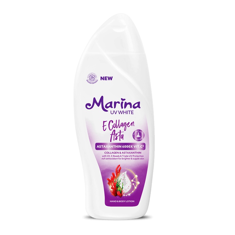 MARINA UV WHITE HAND &amp; BODY LOTION 185 ML