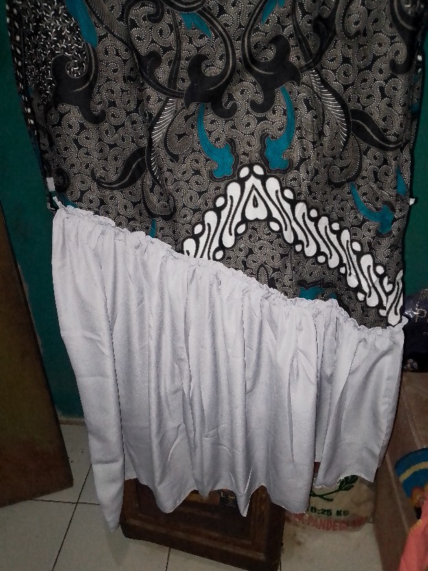 Couple Gamis Batik Keluarga Motif Parang Abu