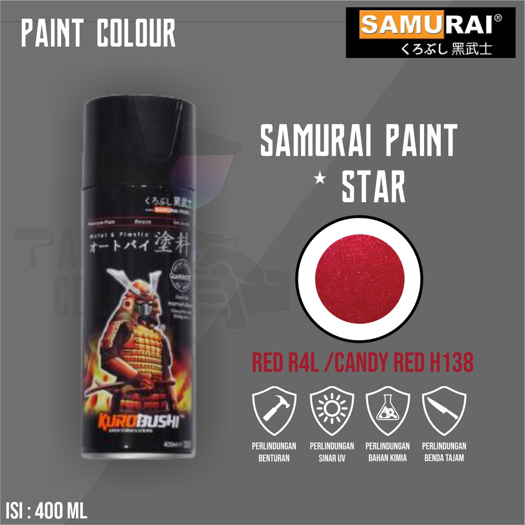 Samurai Paint H138* Red R4L/Candy Red Cat Semprot/Pylox