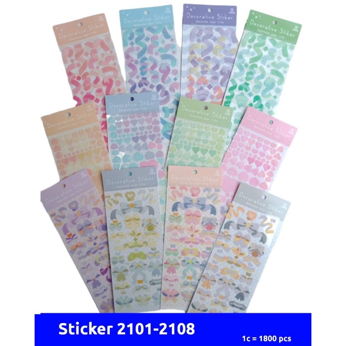 

JD08-2101-2108 Sticker Motif Decor (pcs)