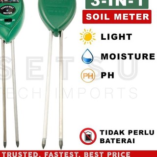 Banting Harga Soil Meter 3 in 1 Pengukur pH Moisture Light Kelembaban Tanah & Cahaya  #3