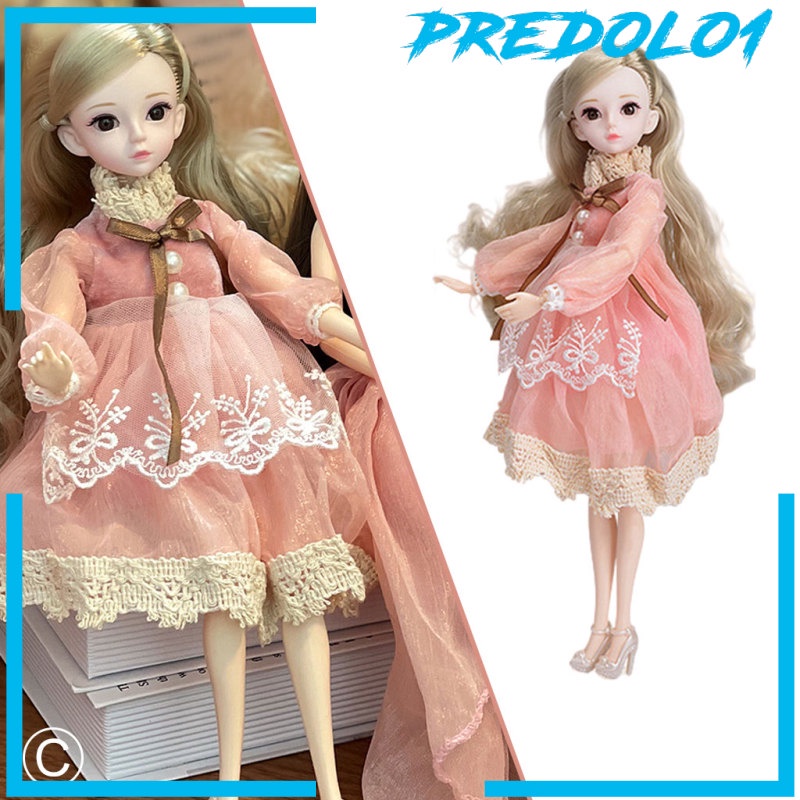 [PREDOLO1] Lovely 30cm Doll Toys Movable Joints with Full Set Clothes Girls Toys