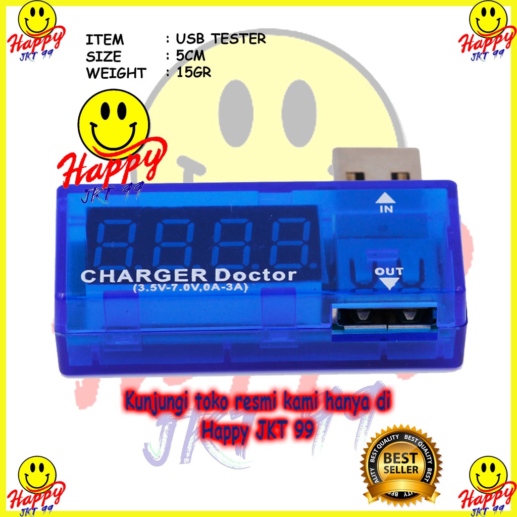 [ HAPPY JKT 99 ] USB TESTER CHARGER DOCTOR ORIGINAL