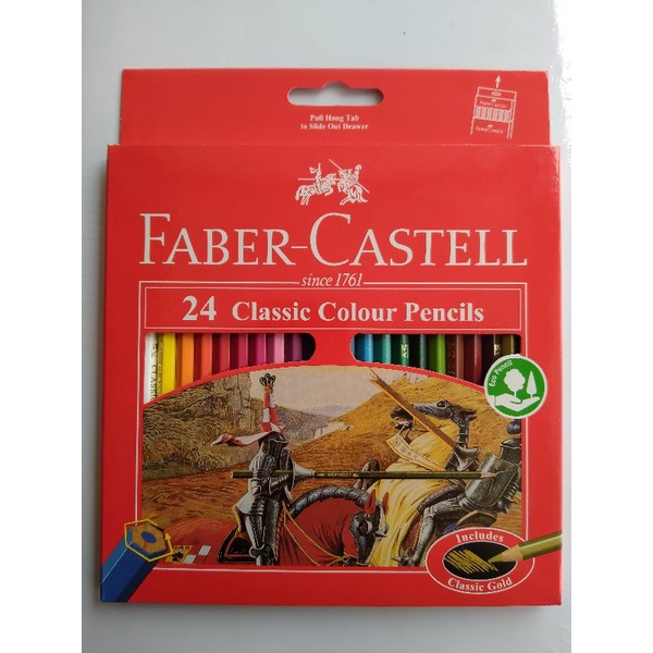 

Pensil warna Faber-Castell panjang 24 warna classic