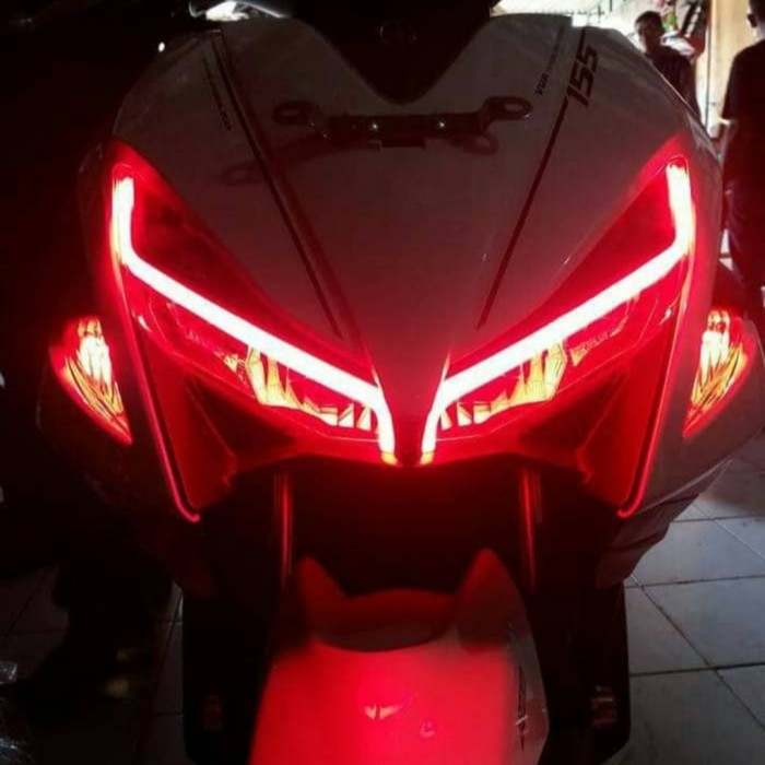 lampu alis DRL neon AES satu warna AEROX NMAX XMAX ADV PCX UNIVERSAL