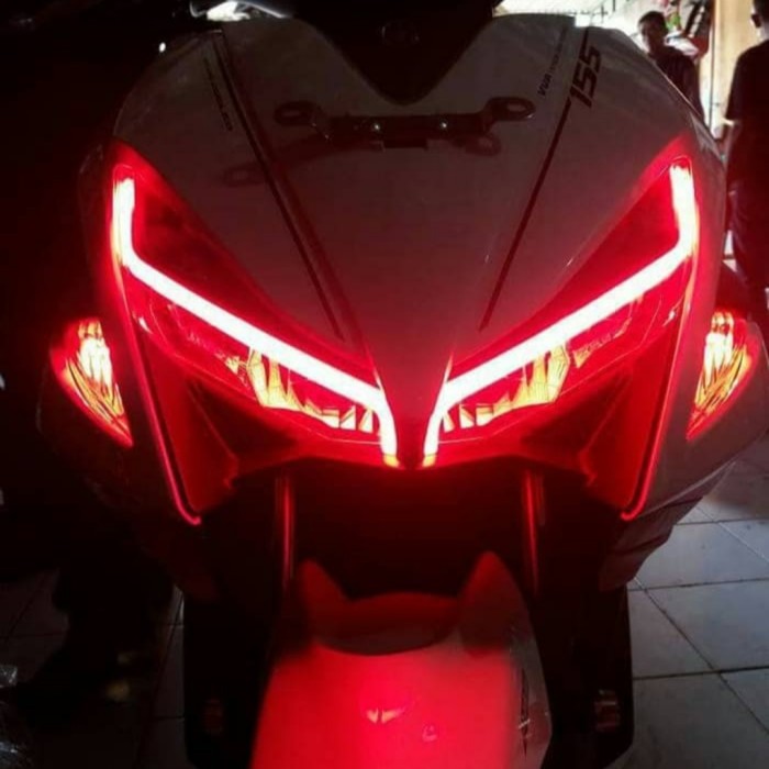 lampu alis DRL neon AES satu warna AEROX NMAX XMAX ADV PCX UNIVERSAL