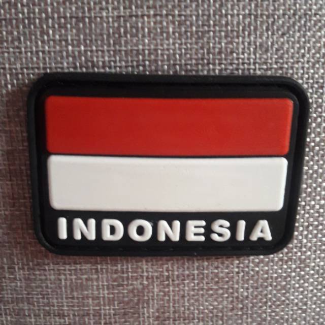 PATCH BENDERA INDONESIA - PATCH RUBBER TEMPELAN VELCRO