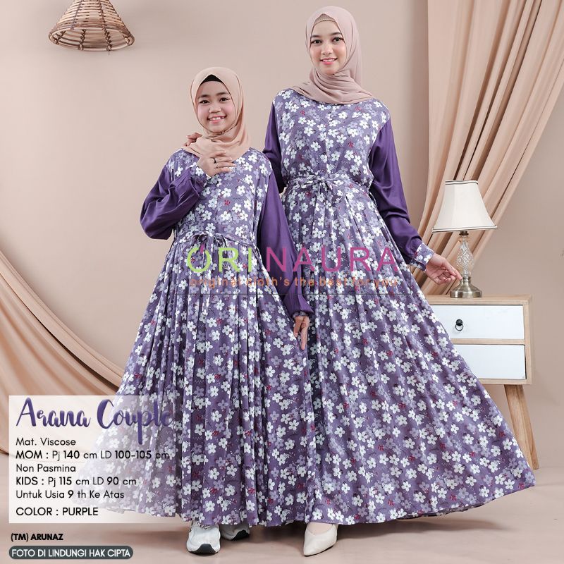 GAMIS COUPLE IBU DAN ANAK ARANA BY ORINAURA