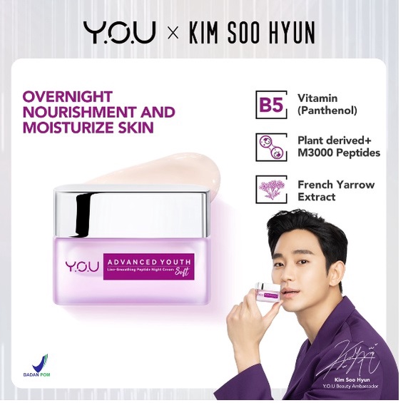 YOU ( Y.O.U ) Advanced Youth Line-Smoothing Peptide Night Cream - Soft 30 g