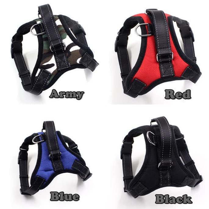 PL024 Dog Body Harness (Size S) Tali Badan Anjing Harness Anjing Kuat - Red