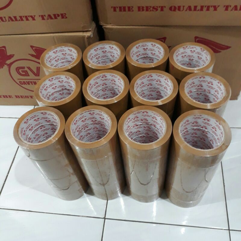 

DUS GOJEK GRAB Lakban Tebal Kuat Murah Plakban OPP plastik lakban 2inchx80yard / 45mmx80yard Coklat