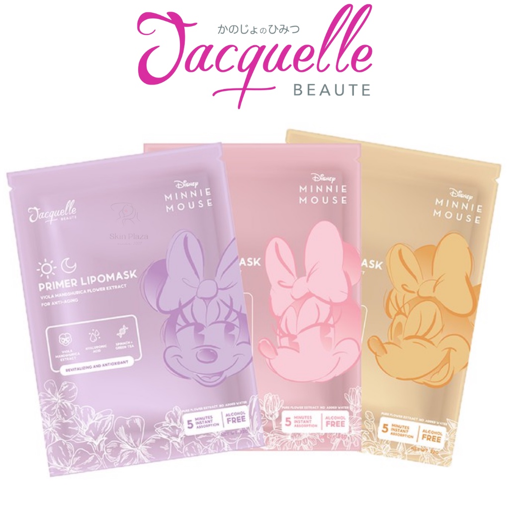 Jacquelle Disney Minnie Mouse Edition Primer Lipo Mask Sheet Mask