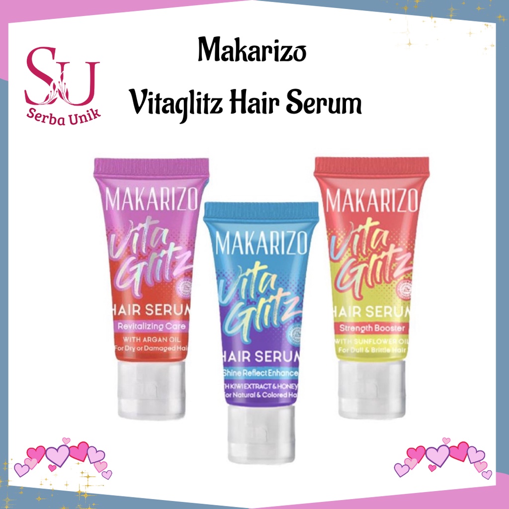 Makarizo Vitaglitz Hair Serum 8ml / Strength Booster / Revitalizing
Care / Shine Reflect Enhancer