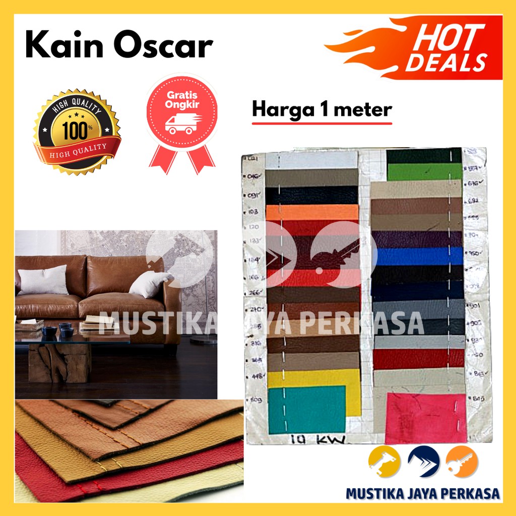 Bahan Kain Kulit Sintetis Spon Oscar Imitasi KW 10 Kursi Jok Sofa Divan Murah