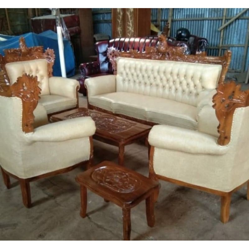 kursi tamu pot tangan kayu jati Jepara grade A