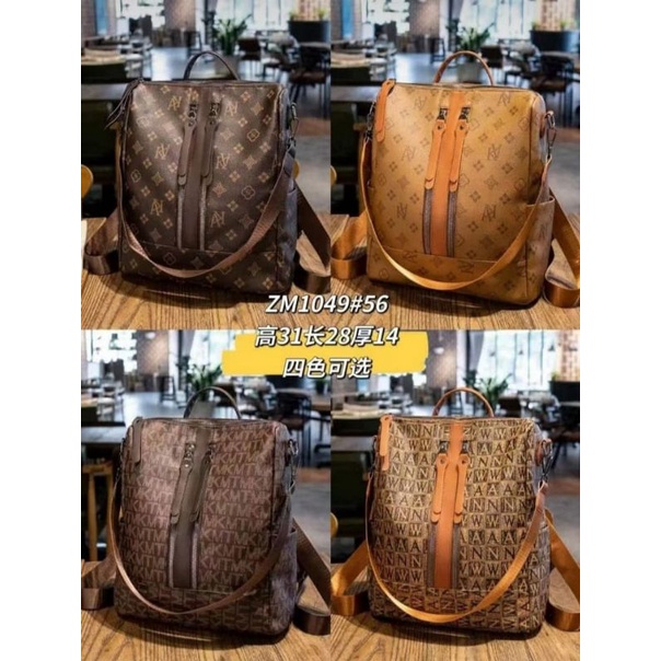 ( 2 PC 1 Kg ) ZM1049-56 New Arrival 2022 Tas Ransel Wanita import Backpack bisa di Selempang