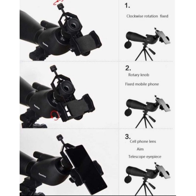 TEROPONG BINOCULAR TELESCOPE SMARTPHONE HOLDER