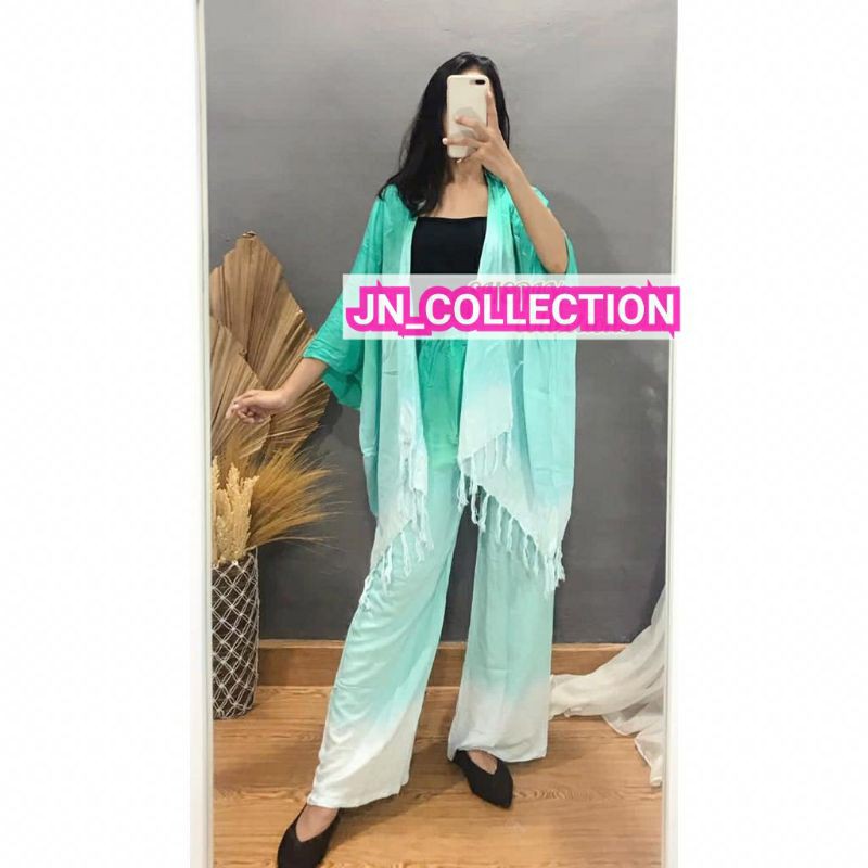 Set Rayon Bali Gradasi Outer Cullote