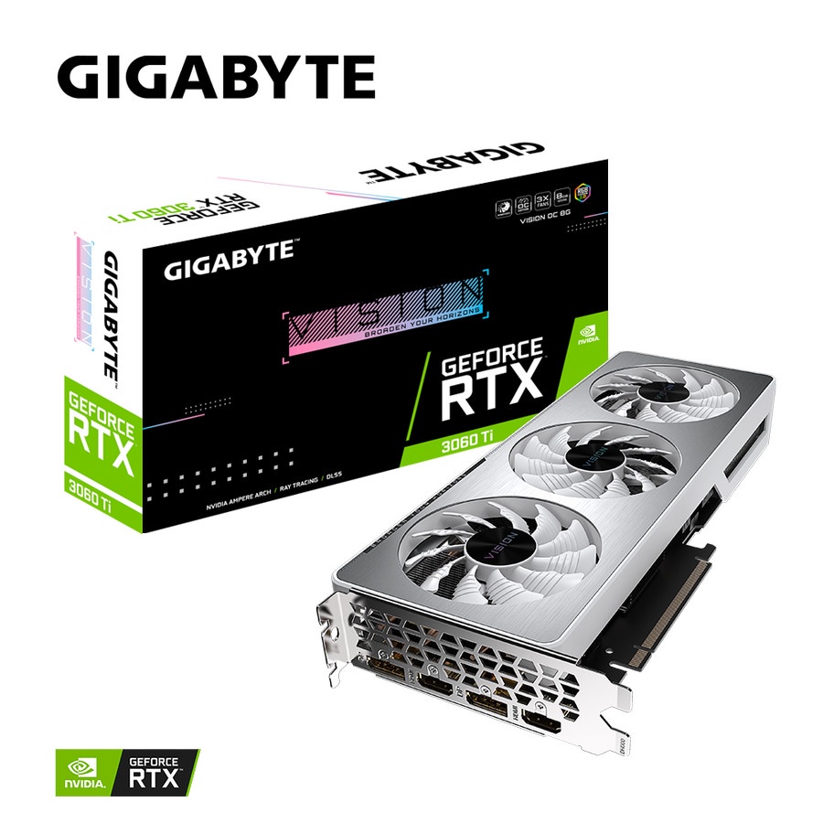 GIGABYTE GeForce RTX™ 3060 Ti VISION OC 8G 256 BIT