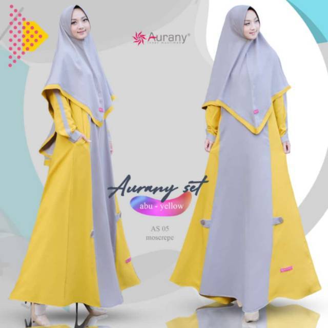 GAMIS SYARI STYLE AS 05 LEMON ||  AURANY