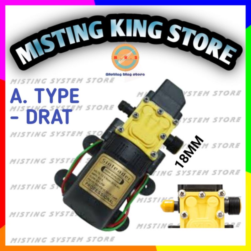 POMPA DC 12V 80 100 PSI ORIGINAL SINLEADER SINGLE PUMP ALAT SIRAM MISTING STEAM DINAMO DIAPHRAGM DIAFRAGMA ALAT CUCI MOTOR MOBIL KENDARAAN AC SPRAYER