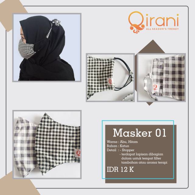 READY STOK || MASKER KAIN QIRANI