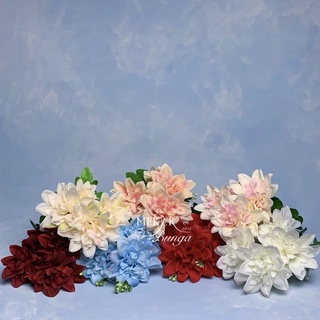Bunga Artifisial Plastik Dahlia x5 Kuntum Bunga Buket Dekorasi Pelaminan Hantaran M 9