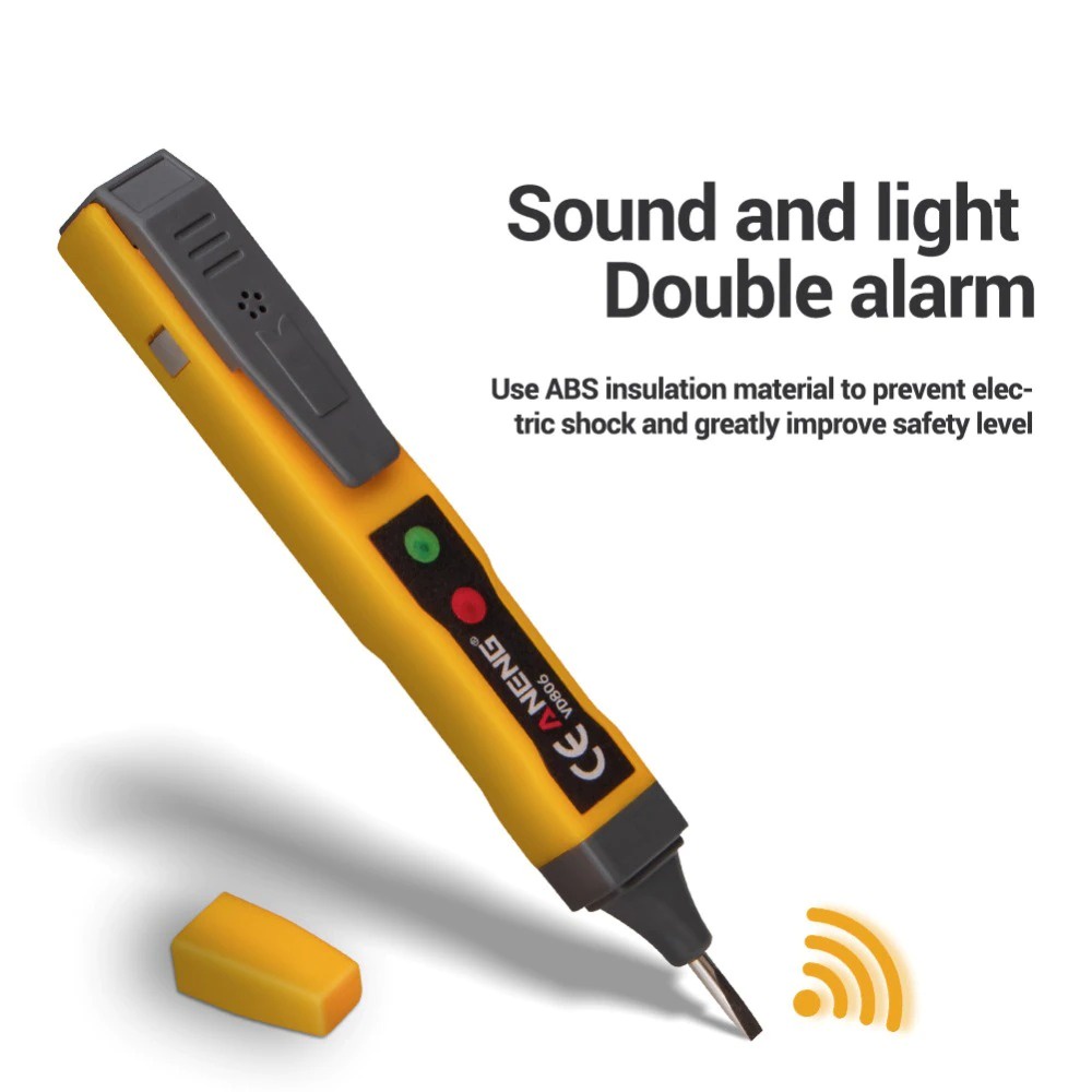 Tester Pen Non Contact AC Voltage Alert Detector 12V-1000V - Yellow