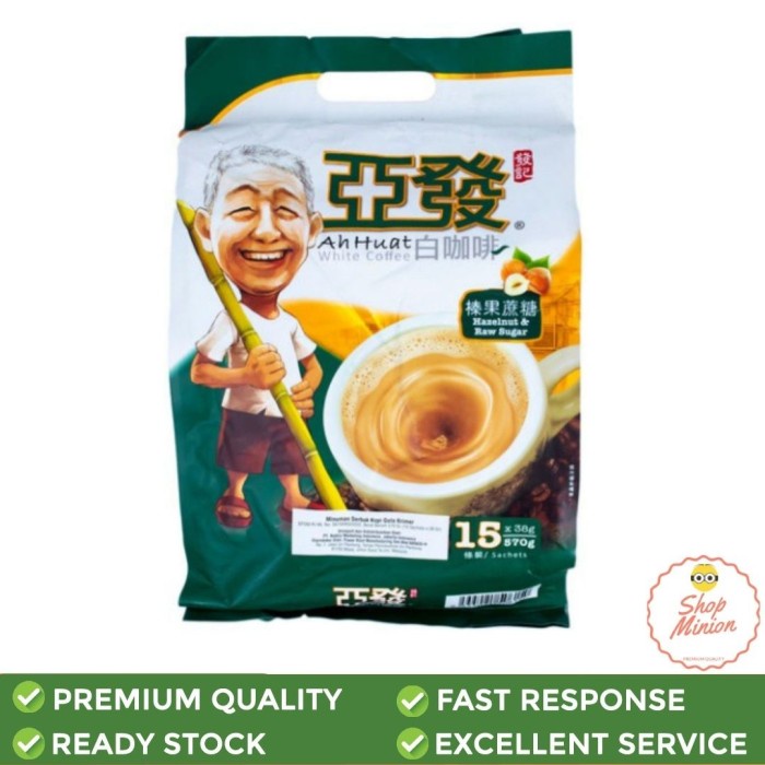 

Ah Huat Ahuat Ahhuat White Coffee Instant / Kopi Instan Hazelnut