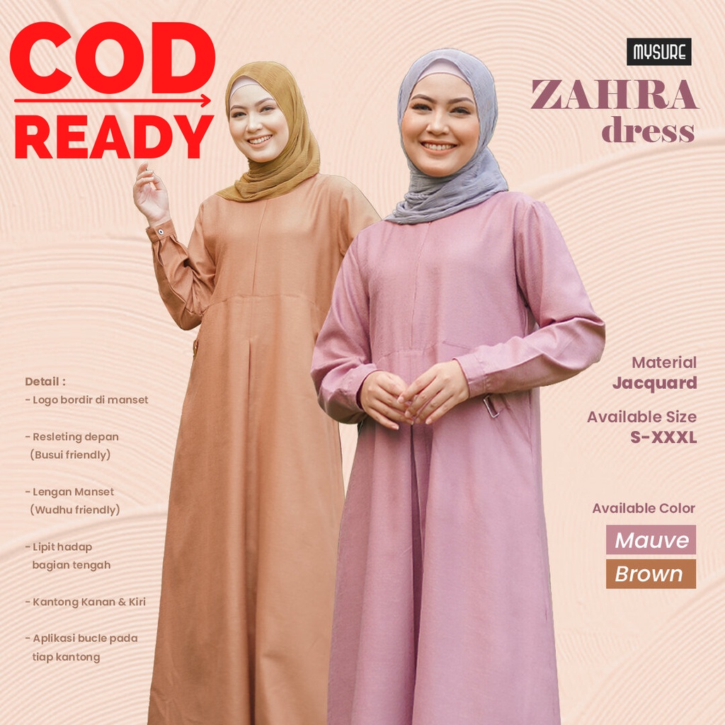 (NEGO) Dress Muslim, Gamis Wanita, Zahra mysure