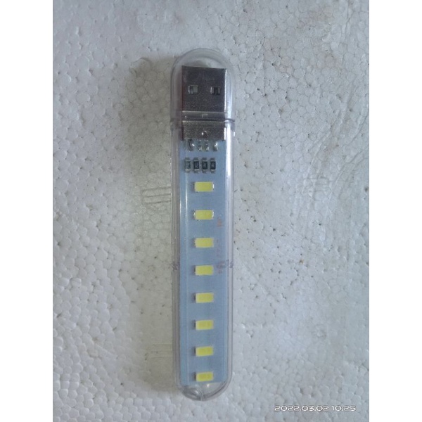 Lampu USB LED 8 mata  USB male to female bisa untuk lampu akuarium soliter