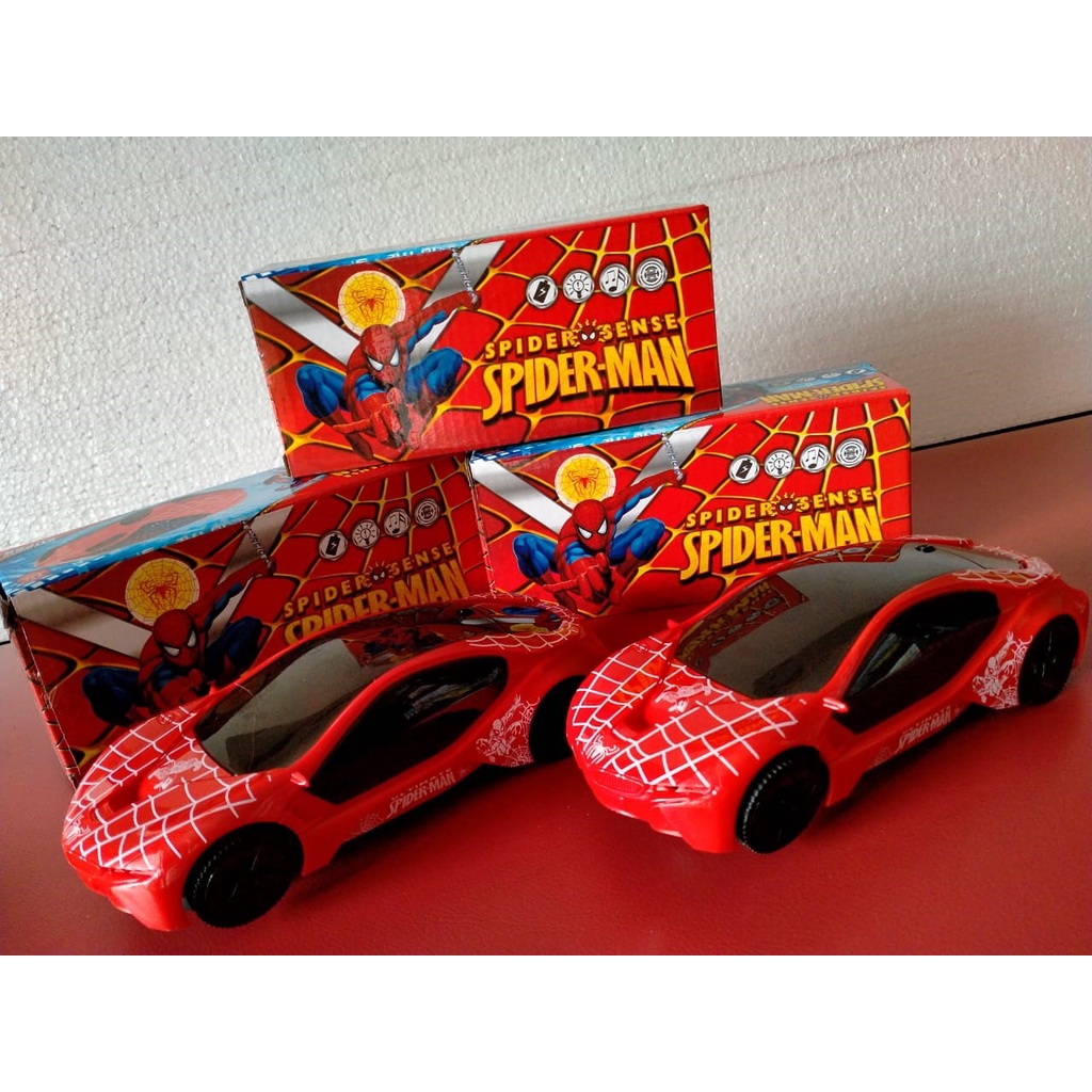 Mainan Anak Mobil Mobilan Spiderman Sport Car Lampu Musik F6208