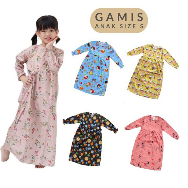 Gamis Motif  Usia 3- 10 tahunan Best Seller WF245