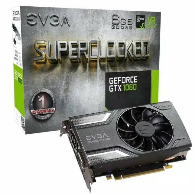 EVGA GeForce GTX 1060 SC GAMING 6GB GDDR5 ACX 2.0 (Single Fan)