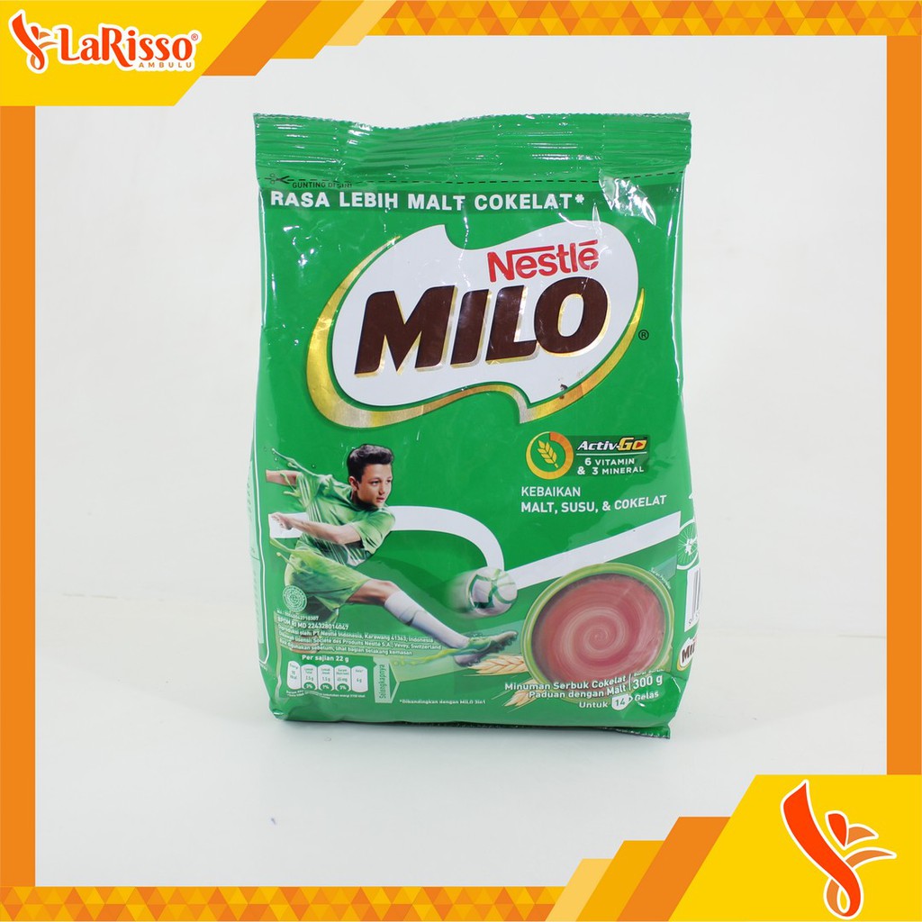 

NESTLE MILO ACTIV GO 300GRAM POUCH SUSU BUBUK