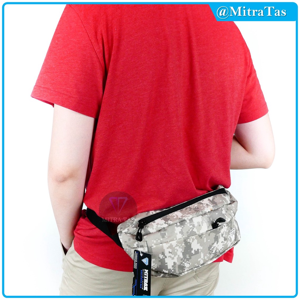 Waist Bag MitraX Ponos Army Terbuat dari  Bahan Nylon Tebal dengan KUALITAS TERBAIK! Tas Pinggang l WaistBag Simple dan Keren Cocok untuk Pria maupun Wanita!