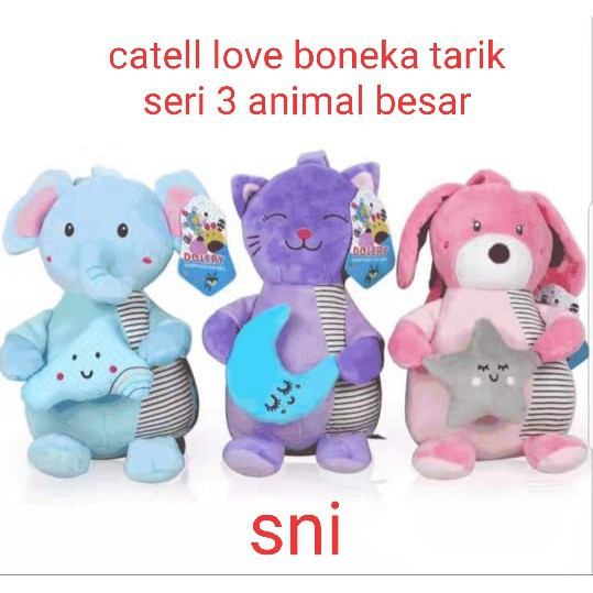 Catell Love Boneka Tarik Musik Bulan &amp; Animal