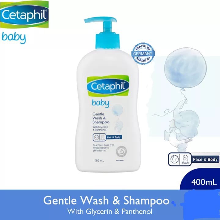 Cetaphil Gentle Wash &amp; Shampoo - 400ml [Glycerin &amp; Panthenol]