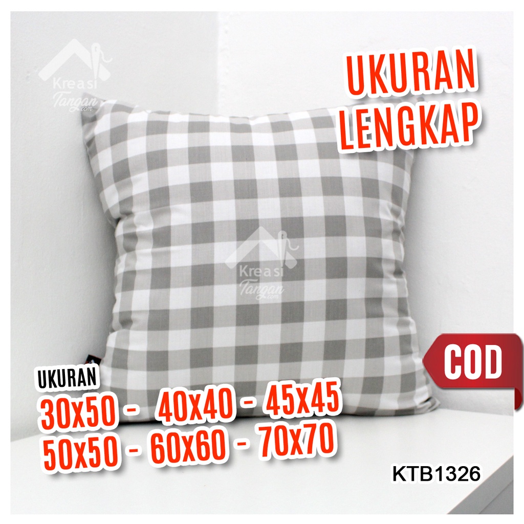 Sarung Bantal Sofa Ukuran 30x50, 40x40, 45x45, 50x50, 60x60, 70x70 KTB1326