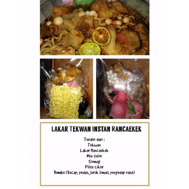 

Lakar Tekwan Instan Rancaekek varian kumplit