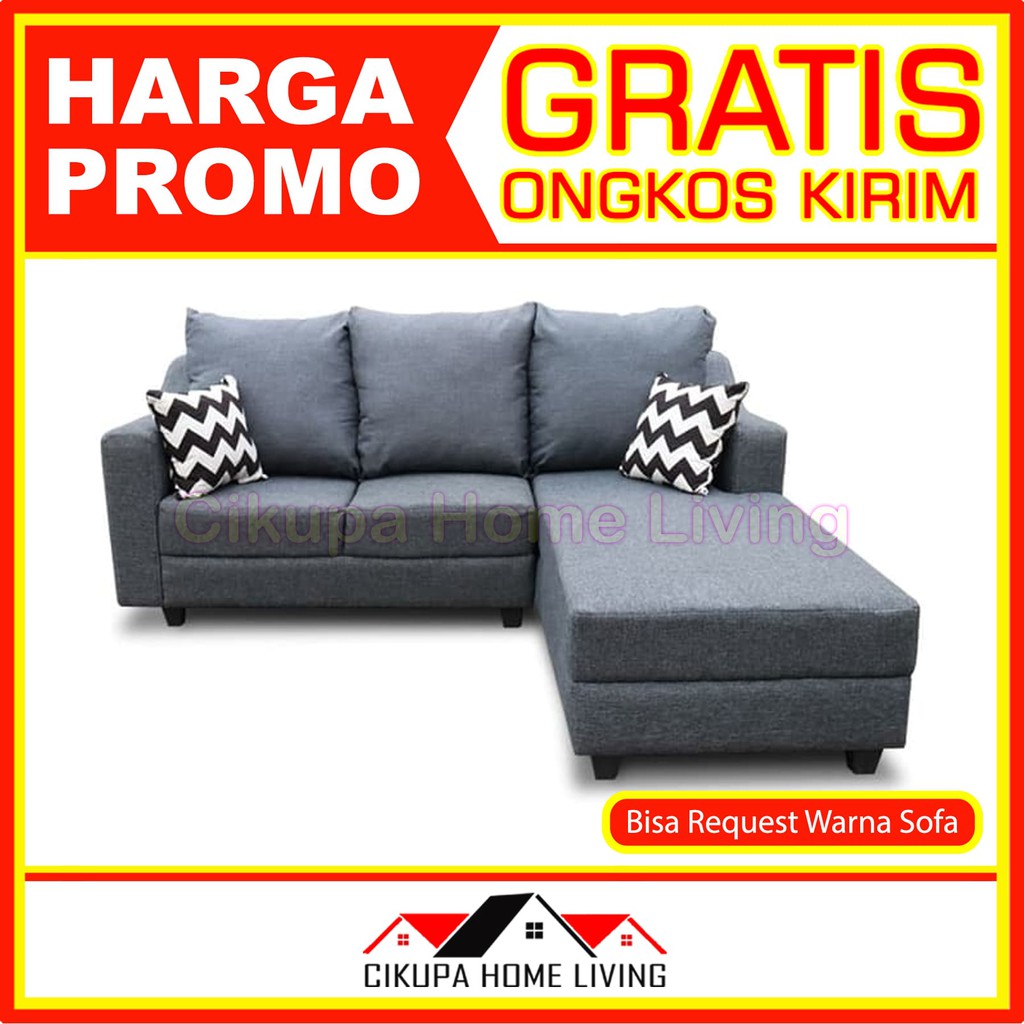 SOFA L MODEL IVARO JAVANICA GARANSI 1 TAHUN - GRATIS ONGKIR JABODETABEK