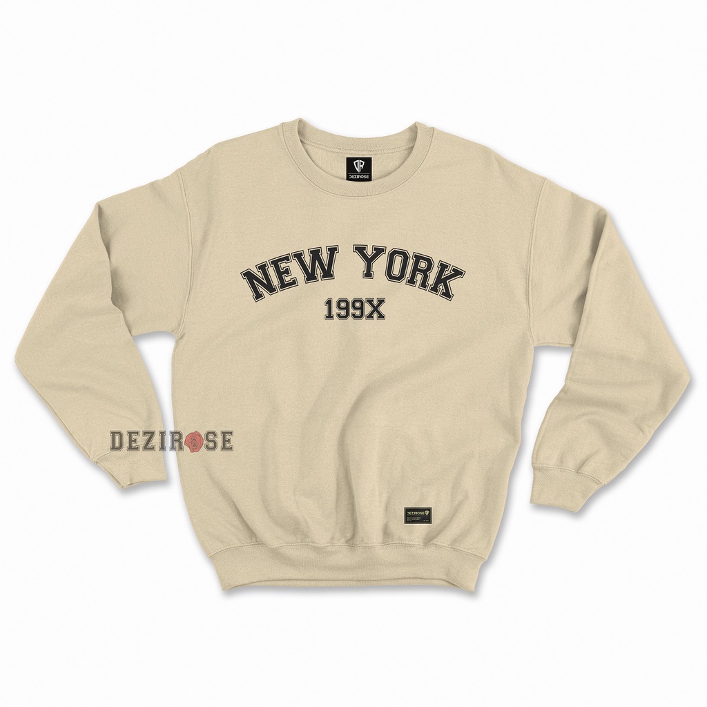 DEZIROSE Sweater Crewneck New York 199X (Sablon) Size M-XXL ( Pria &amp; Wanita )