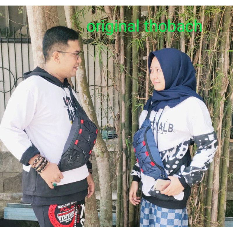 TAS SELEMPANG TAS PINGGANG WAISTBAG PRIA TERBAIK TERMURAH GEVANO THOBACH ORIGINAL