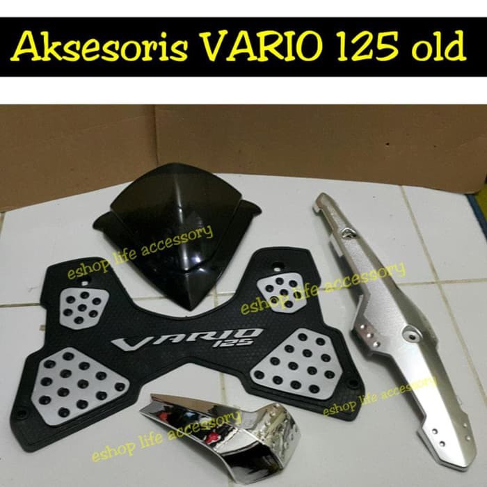 Paket Aksesoris Vario 125 Pgmfi Old Visor Karpet Knalpot Motor Air