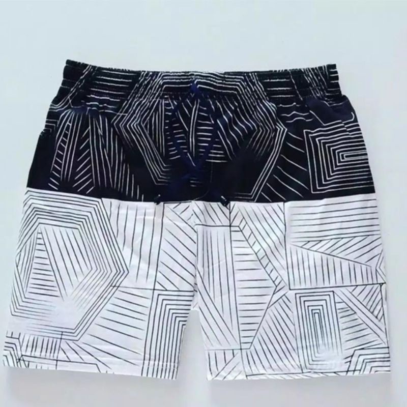 BEST SELLER 1 - BOXER PRIA WANITA| CELANA DALAM PENDEK KOLOR BOXSER PANTAI BAHAN KATUN BOKSER DISTRO SURFING PREMIUM PANTAI SANTAI RENANG COWOK PRIA WANITA CEWEK LAKI LAKI COWO PEREMPUAN REMAJA DEWASA-Putih Hitam